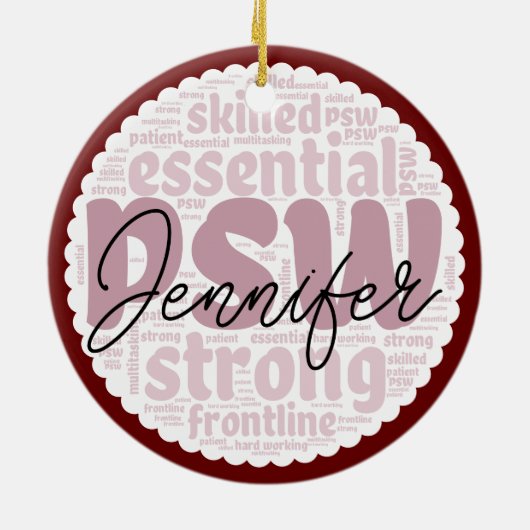 PERSONALISIERTES PSW KERAMIK ORNAMENT (Hinten)