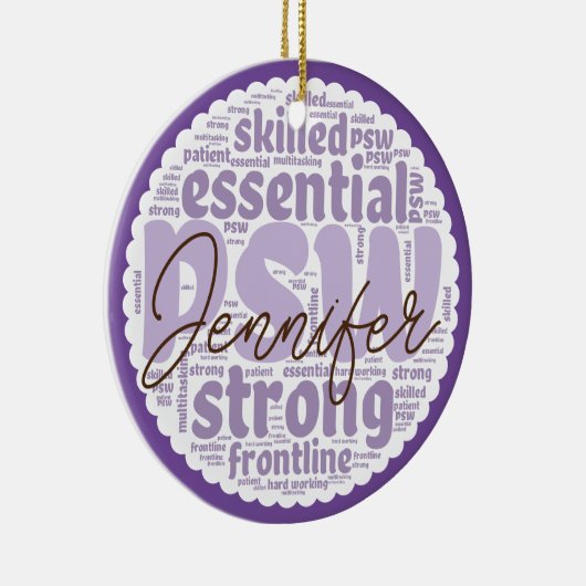 PERSONALISIERTES PSW KERAMIK ORNAMENT (Rechts)