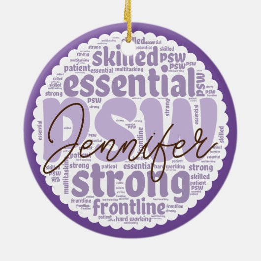 PERSONALISIERTES PSW KERAMIK ORNAMENT (Hinten)