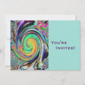 Personalisiertes psychedelisches einladung (Vorderseite)