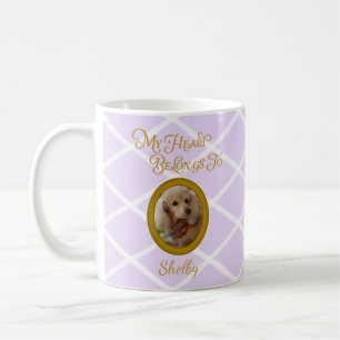 Personalisiertes Pudel-Foto Lavendel-Pudelmama Kaffeetasse