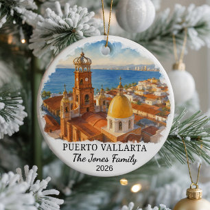 Personalisiertes Puerto Vallarta-Keramik-Ornament, Keramik Ornament