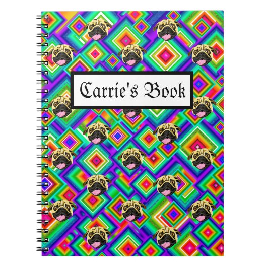 Personalisiertes Pug-Notizbuch Notizblock (Vorderseite)