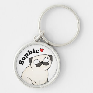 Personalisiertes Pug-Schlüsselanhänger mit individ Schlüsselanhänger