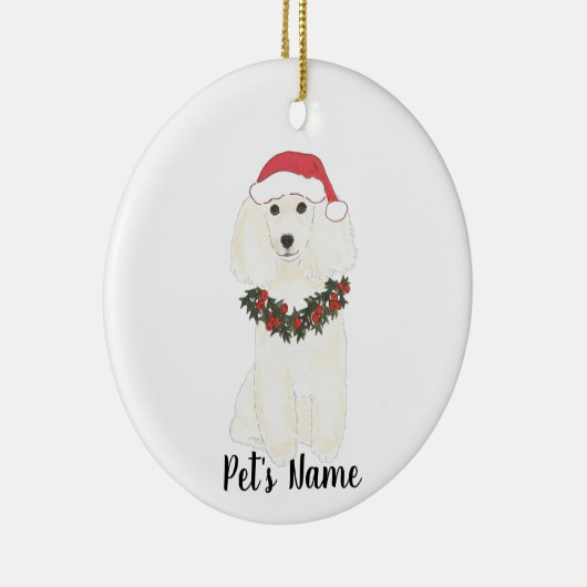 Personalisiertes Pulver (weiß) Keramik Ornament (Rechts)