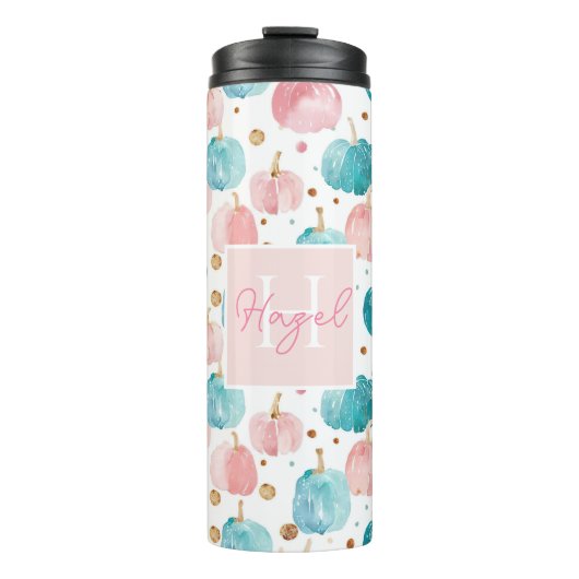 Personalisiertes Pumpkettenmuster Thermal Tumbler Thermosbecher (Vorderseite)