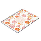 Personalisiertes Pumpkin Watercolor Fall Pattern Notizblock (Linke Seite)