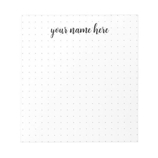 Personalisiertes PunktGrid-Notepad Notizblock (Vorderseite)
