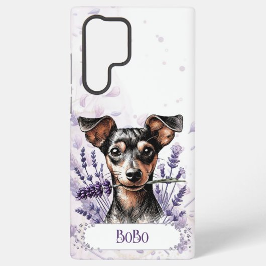 Personalisiertes Pup Phone Case - Min Button Samsung Galaxy Hülle (Rückseite)