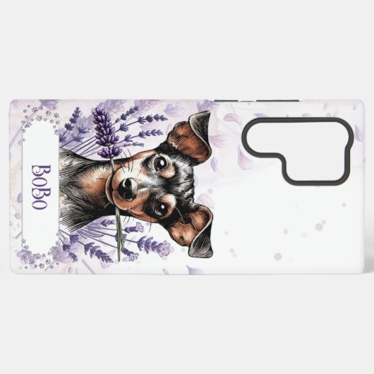 Personalisiertes Pup Phone Case - Min Button Samsung Galaxy Hülle (Rückseite (Horizontal))