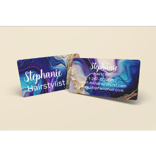 Personalisiertes Puple Mable Rose Gold Visitenkarte