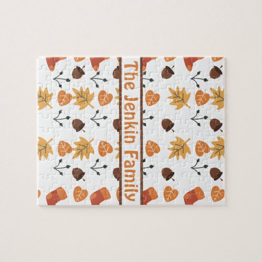 Personalisiertes Puzzle im Herbst (Horizontal)