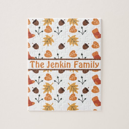 Personalisiertes Puzzle im Herbst (Vertikal)