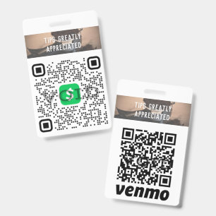 Personalisiertes QR-Code-Abzeichen für bargeldlose Ausweis
