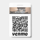 Personalisiertes QR-Code-Abzeichen für bargeldlose Ausweis (Back)