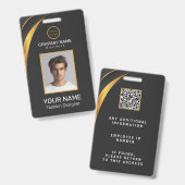 Personalisiertes QR-Code-Business-Logo Beruflich Ausweis (Vorder- & Rückseite)