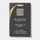 Personalisiertes QR-Code-Business-Logo Beruflich Ausweis (Rückseite)