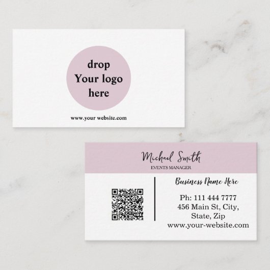 Personalisiertes QR-Logo für Unternehmen Visitenkarte (Vorne/Hinten)