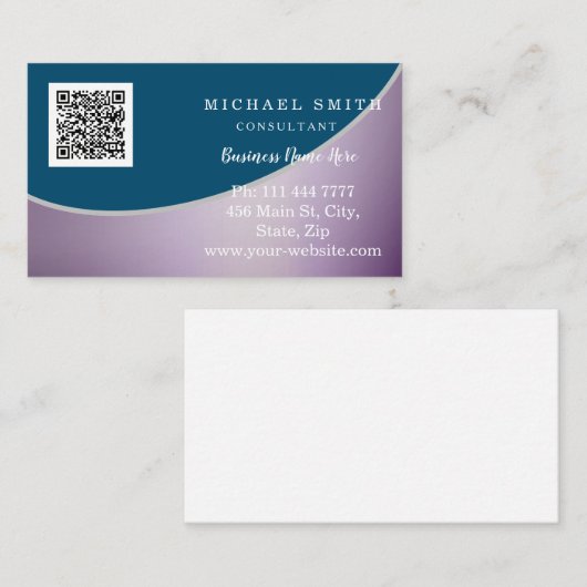 Personalisiertes QR-Logo für Unternehmen Visitenkarte (Vorne/Hinten)