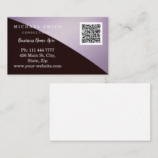 Personalisiertes QR-Logo für Unternehmen Visitenkarte (Vorne/Hinten)