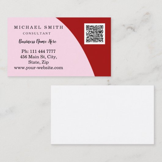 Personalisiertes QR-Logo für Unternehmen Visitenkarte (Vorne/Hinten)