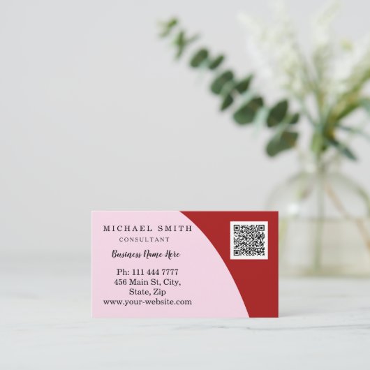 Personalisiertes QR-Logo für Unternehmen Visitenkarte (Stehend Vorderseite)