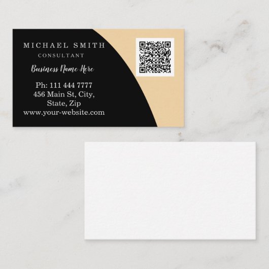 Personalisiertes QR-Logo für Unternehmen Visitenkarte (Vorne/Hinten)