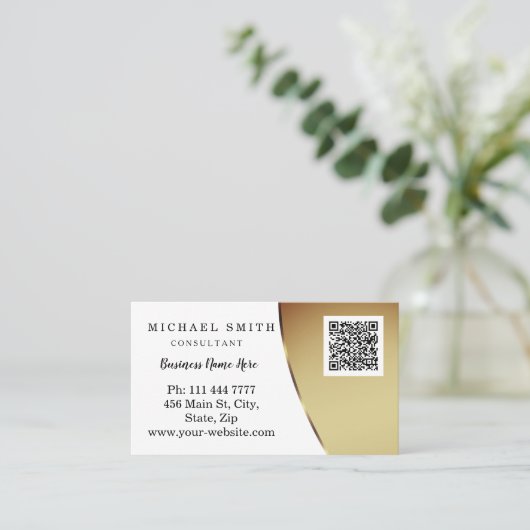 Personalisiertes QR-Logo Visitenkarte (Stehend Vorderseite)