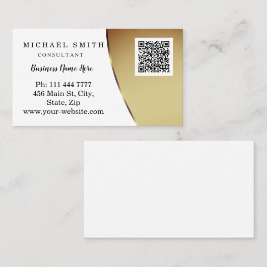 Personalisiertes QR-Logo Visitenkarte (Vorne/Hinten)