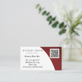 Personalisiertes QR-Logo Visitenkarte (Stehend Vorderseite)