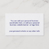 PERSONALISIERTES QUADRAT UND KOMPASSSE FREIMAURER VISITENKARTE (Rückseite)