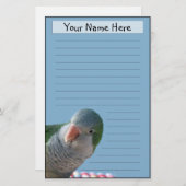 Personalisiertes Quäkerparakeet-Briefpapier Briefpapier (Vorne/Hinten)