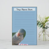 Personalisiertes Quäkerparakeet-Briefpapier Briefpapier (Stehend Vorderseite)