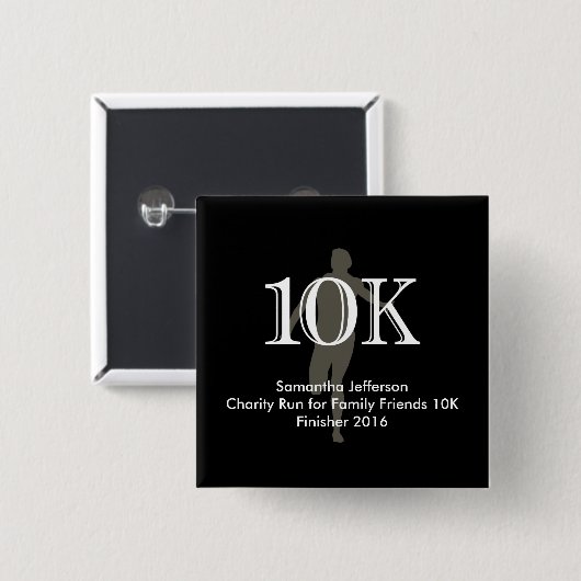 Personalisiertes Querfeldeinandenken des Button (Vorne & Hinten)