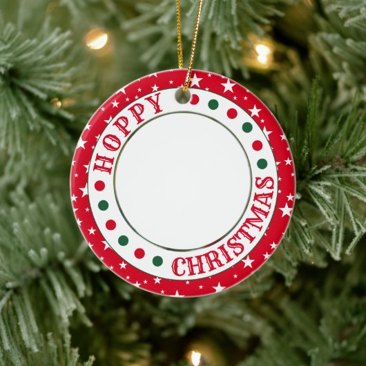 Personalisiertes Rabbit-Foto Keramik Ornament (Baum)