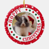 Personalisiertes Rabbit-Foto Keramik Ornament (Hinten)