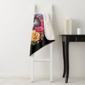 Personalisiertes Raccoon mit Blume und Herz Sherpadecke (Beispiel)