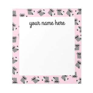 Personalisiertes Raccoon Notepad Notizblock