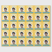 Personalisiertes Race Car Baby Foto Wrapping Paper Geschenkpapier (Flach)