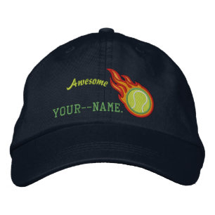 Personalisiertes Racing Flames Tennis Bullet Abzei Bestickte Kappe