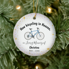 Personalisiertes Radfahrer-Erinnerungsornament Keramik Ornament