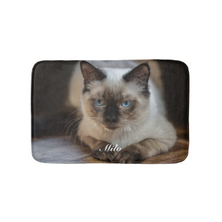 Personalisiertes Ragdoll-Katzenfoto und -Name Badematte