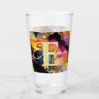 Personalisiertes Rainbow & Black Alcohol Tinte Gla Glas