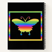 Personalisiertes Rainbow Butterfly SpiralNotebook Notizblock (Rückseite)