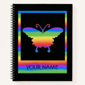 Personalisiertes Rainbow Butterfly SpiralNotebook Notizblock (Vorderseite)