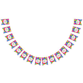 Personalisiertes Rainbow Color Splash-Party Wimpelkette