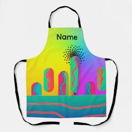 Personalisiertes Rainbow Geo Craft Küchenbäcker Ko Schürze