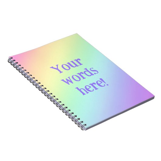 Personalisiertes Rainbow-Gradient-Notebook Notizblock (Rechte Seite)