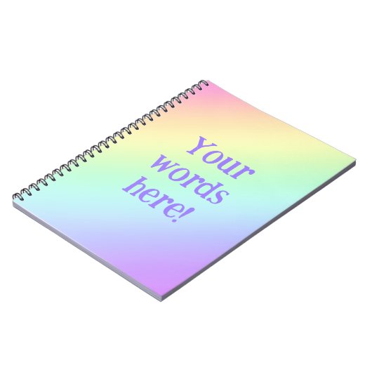Personalisiertes Rainbow-Gradient-Notebook Notizblock (Linke Seite)