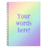 Personalisiertes Rainbow-Gradient-Notebook Notizblock (Vorderseite)